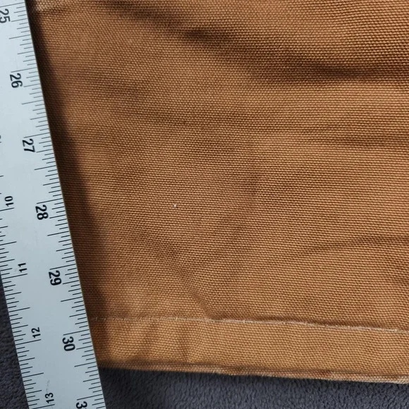 Carhartt Duck Bib Overalls Men 54x30 Brown R02 Insulated Zip Leg Double Knee USA